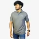 Men's Grey Cotton Polo T-Shirt – Classic Fit Casual Collar Tee